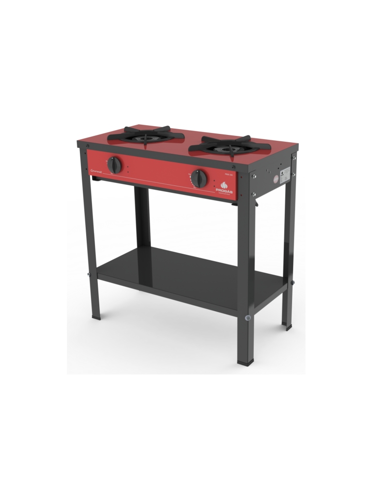 FOGÃO INDUSTRIAL 2 QUEIMADORES SIMPLES DE 120MM - PRGE 200 GOURMET COLOR - PROGÁS
