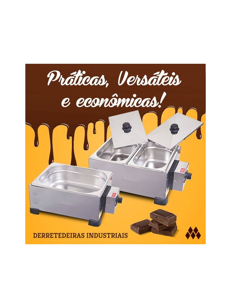 DERRETEDEIRA PROFISSIONAL 2 CUBAS DE 2,5KG - 220V - MARCHESONI