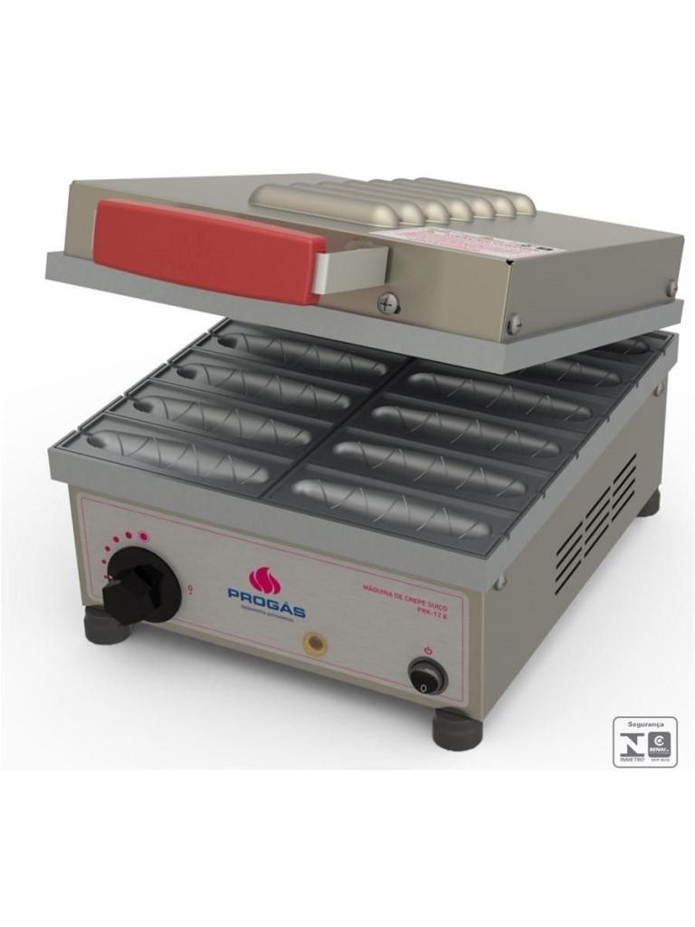 PRENSA ELÉTRICA DE CREPE SUÍÇO 12 CAVIDADES - PRK 12 E - 220V - PROGÁS