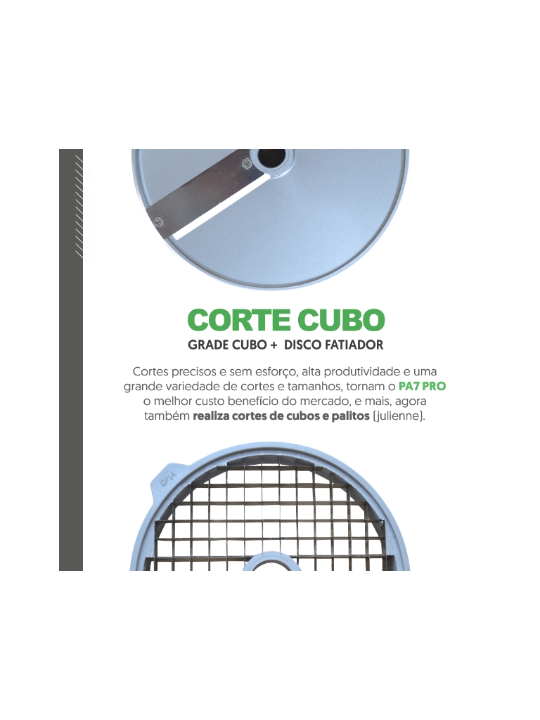 PROCESSADOR DE ALIMENTOS INOX, COM 7 DISCOS - PA 7 PRO - 220V - SKYMSEN