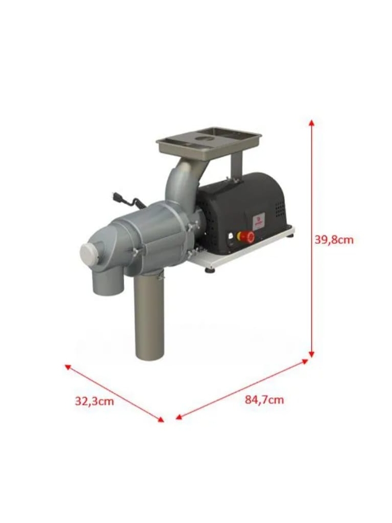 DESPOLPADEIRA DE FRUTAS INDUSTRIAL 60 LITROS - MOTOR 1/2CV - COM 2 PENEIRAS - DES 60/1 - BIVOLT - BRAESI