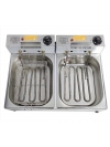 FRITADEIRA ELÉTRICA 2 CUBAS DE MESA 5 LITROS CADA - FEOI 10 - ITALINOX