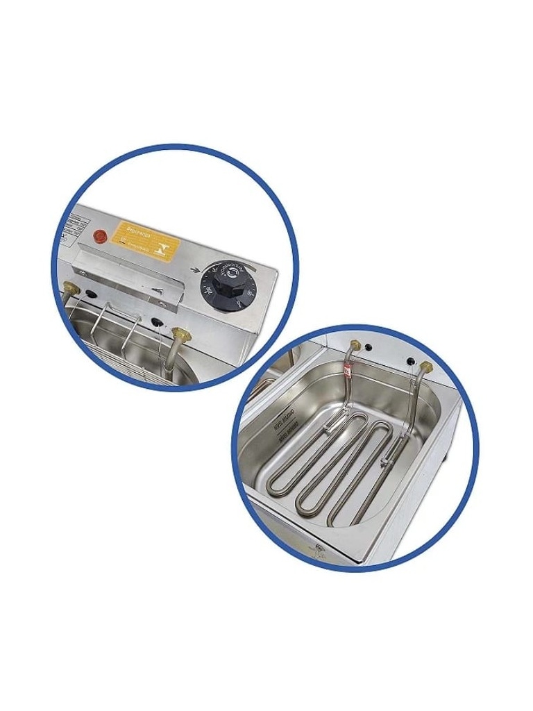 FRITADEIRA ELÉTRICA 2 CUBAS DE MESA 5 LITROS CADA - FEOI 10 - ITALINOX