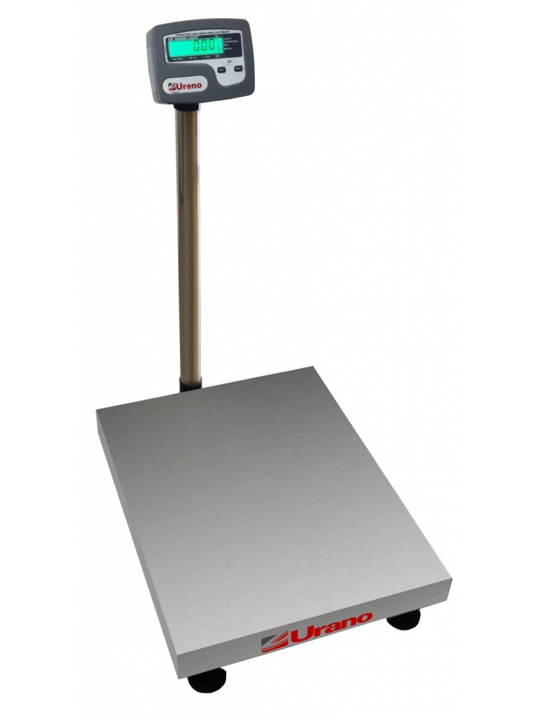 BALANÇA PLATAFORMA 40X50 CM COM COLUNA 300KG W UR10000 LIGHT COM BATERIA - URANO 