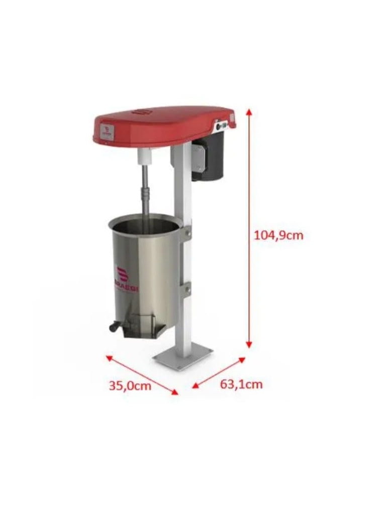 DESPOLPADEIRA DE FRUTAS INDUSTRIAL 20 LITROS - MOTOR 1/2 CV - COM 3 PENEIRAS - DES - 20 - BIVOLT - BRAESI